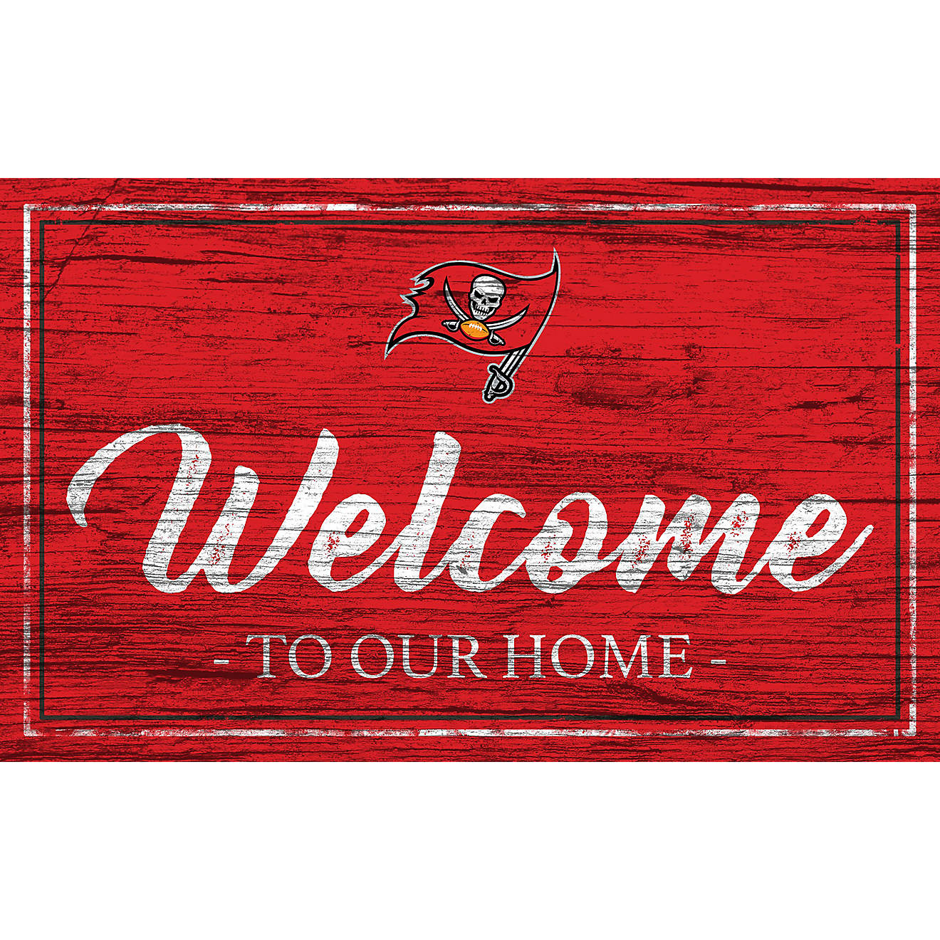 Fan Creations Tampa Bay Buccaneers Team Color 11 in x 19 in Welcome Sign                                                         - view number 1