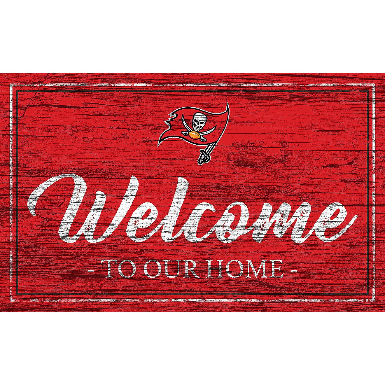 Fan Creations Tampa Bay Buccaneers Team Color 11 in x 19 in Welcome Sign                                                         - view number 1