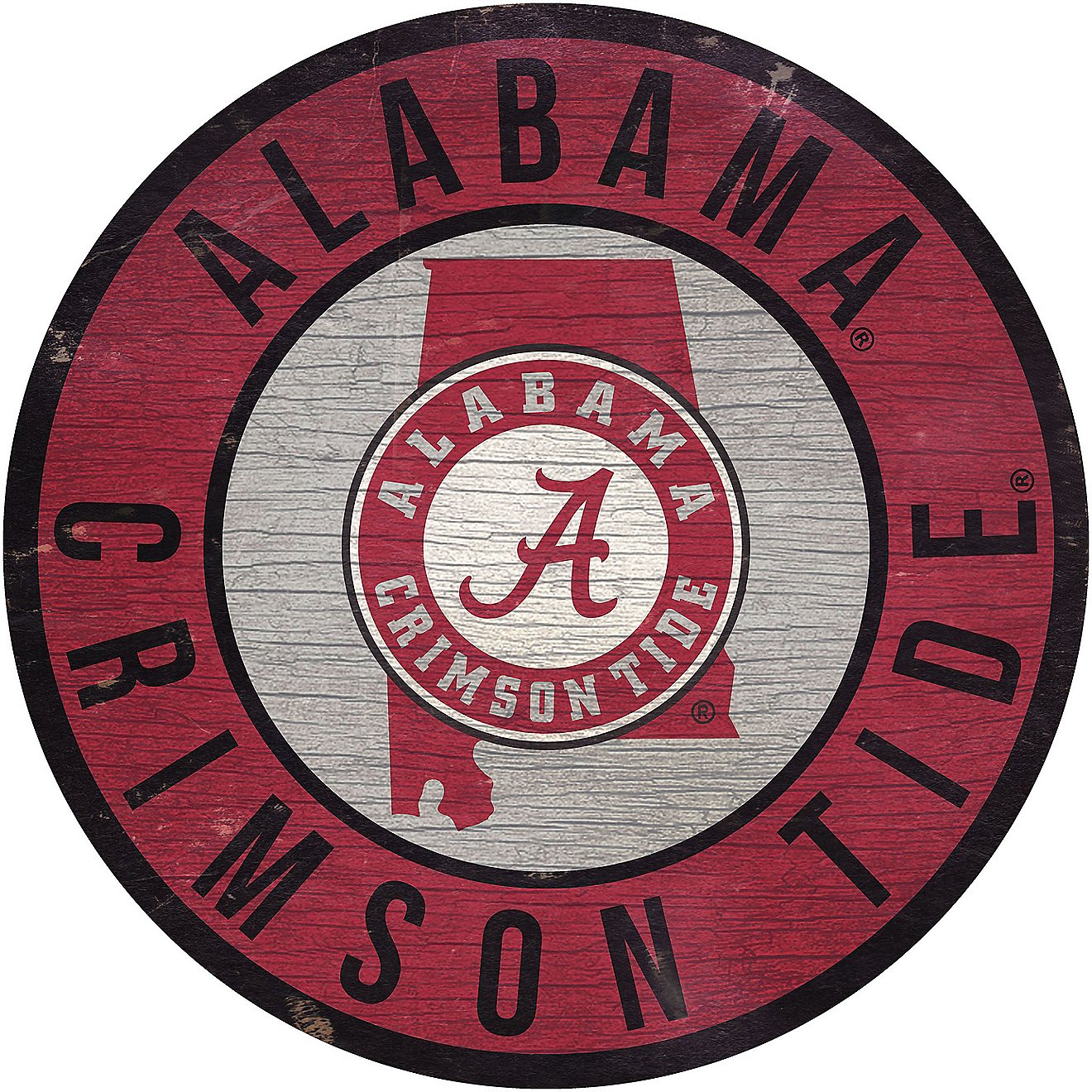 Fan Creations University of Alabama Circle and State Sign                                                                        - view number 1