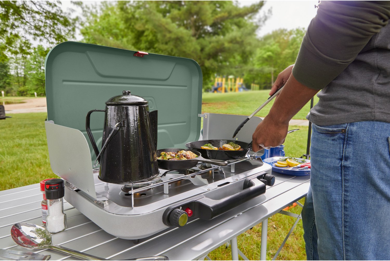 Coleman Cascade 328 3Burner Camping Stove Academy