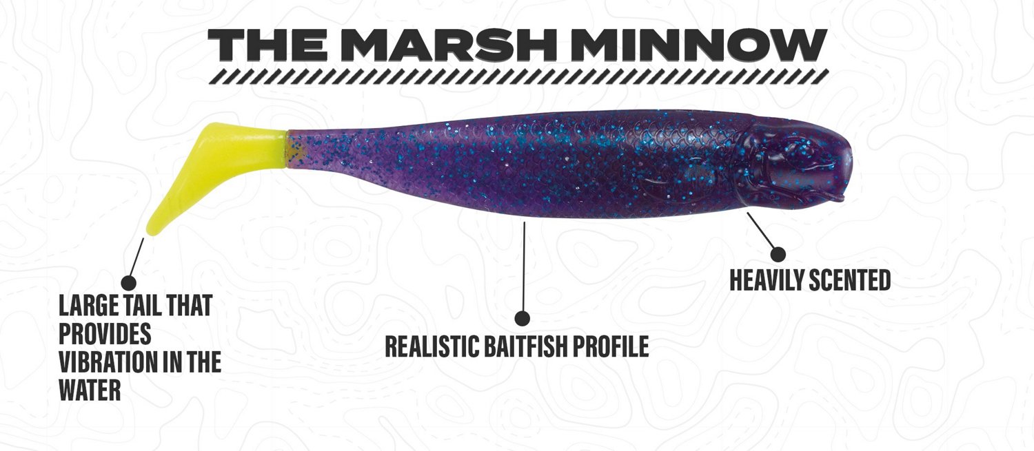 MirrOlure® Marsh Minnow 3-3/4" Paddle Tail Baits 6-Pack - view number 2