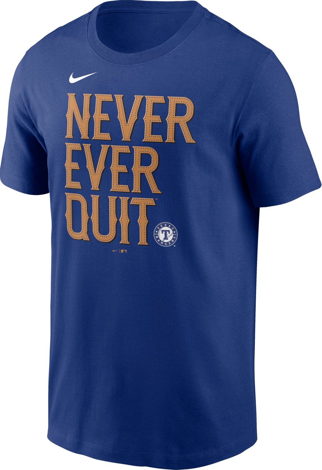 Nike Men's Texas Rangers Never Quit T-shirt Academy