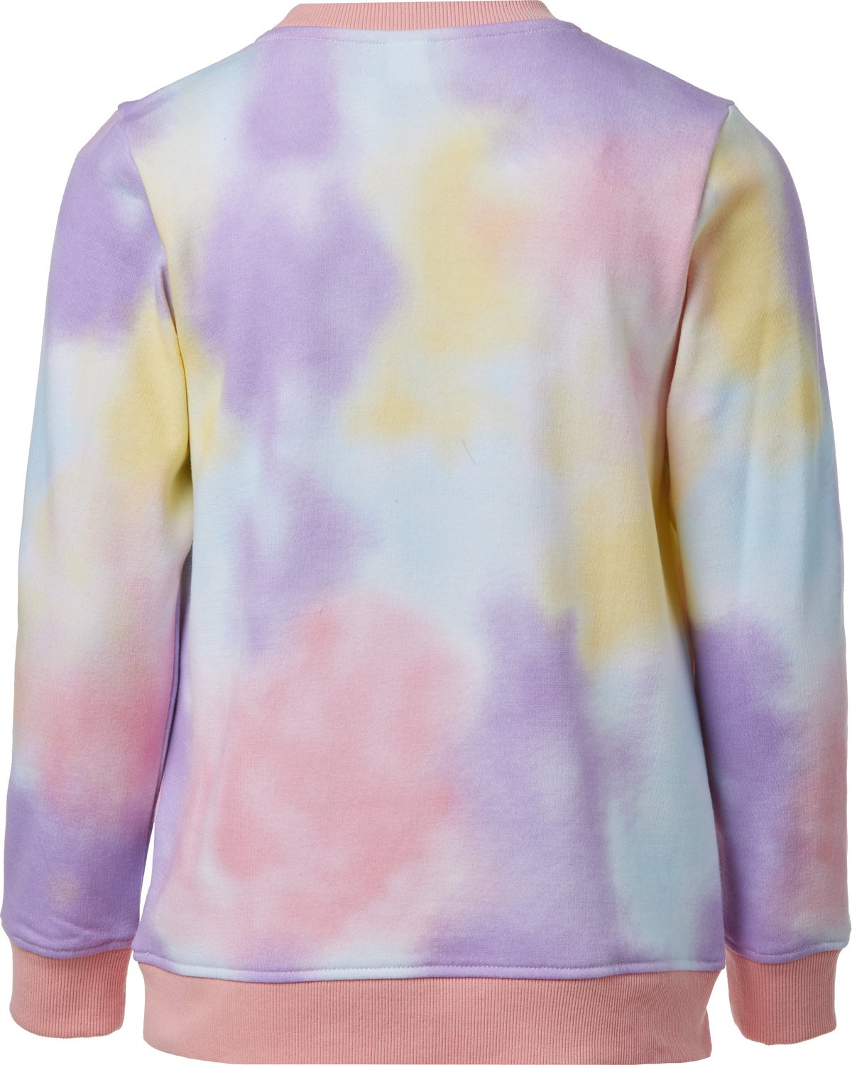 BCG Girls’ Tie-Dye Printed Fleece Crew Sweater - view number 2