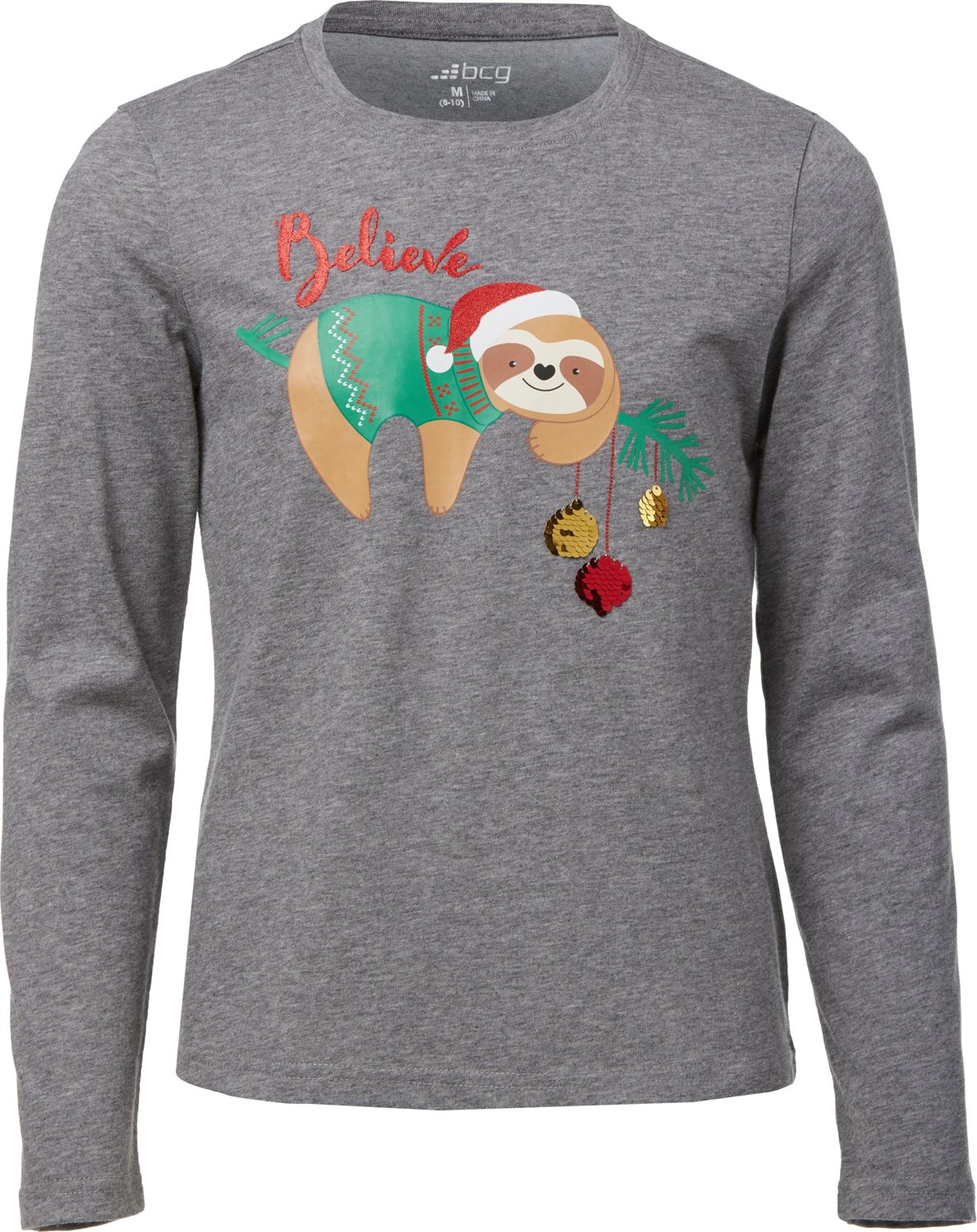 BCG Girls’ Sloth Flippy Sequin T-shirt | Academy