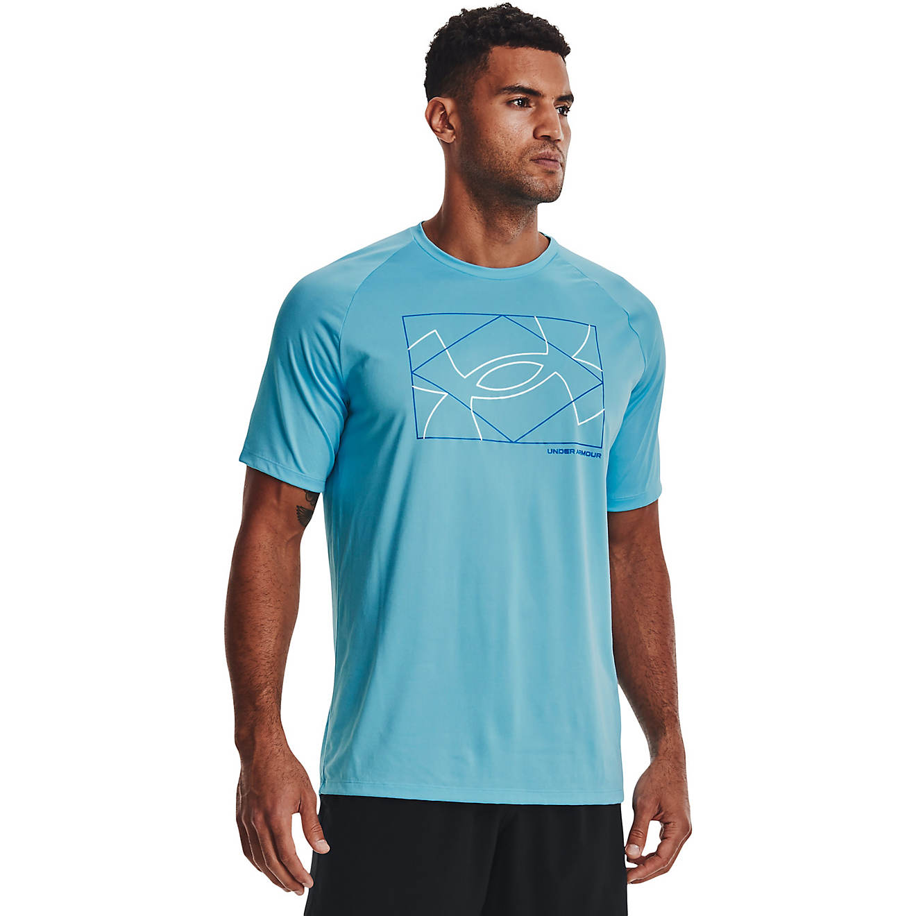 Under Armour Men's Tech Boxed Logo Graphic Short Sleeve T-shirt                                                                  - view number 1