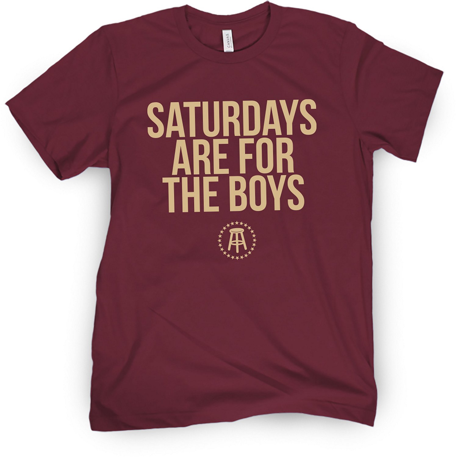 Barstool Sports Mens Saturdays Are For The Boys Graphic Short Sleeve T