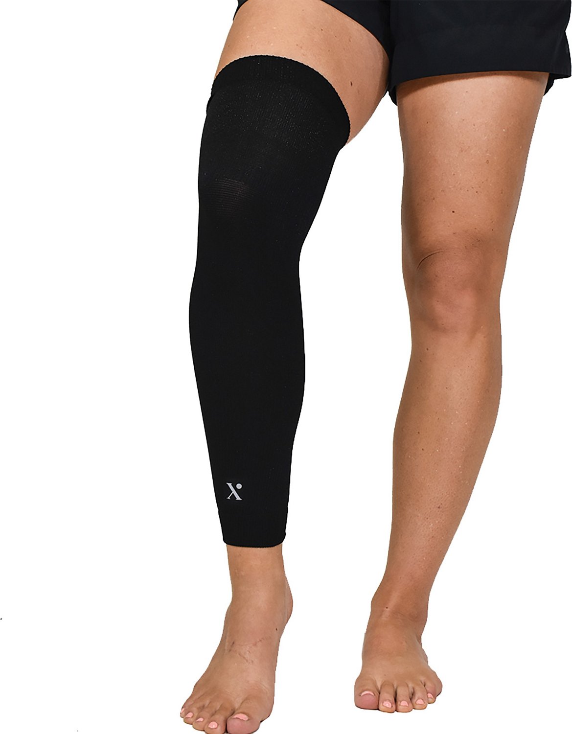 Compression Leg Sleeve With Shin Guard Tape Soccer For Men And