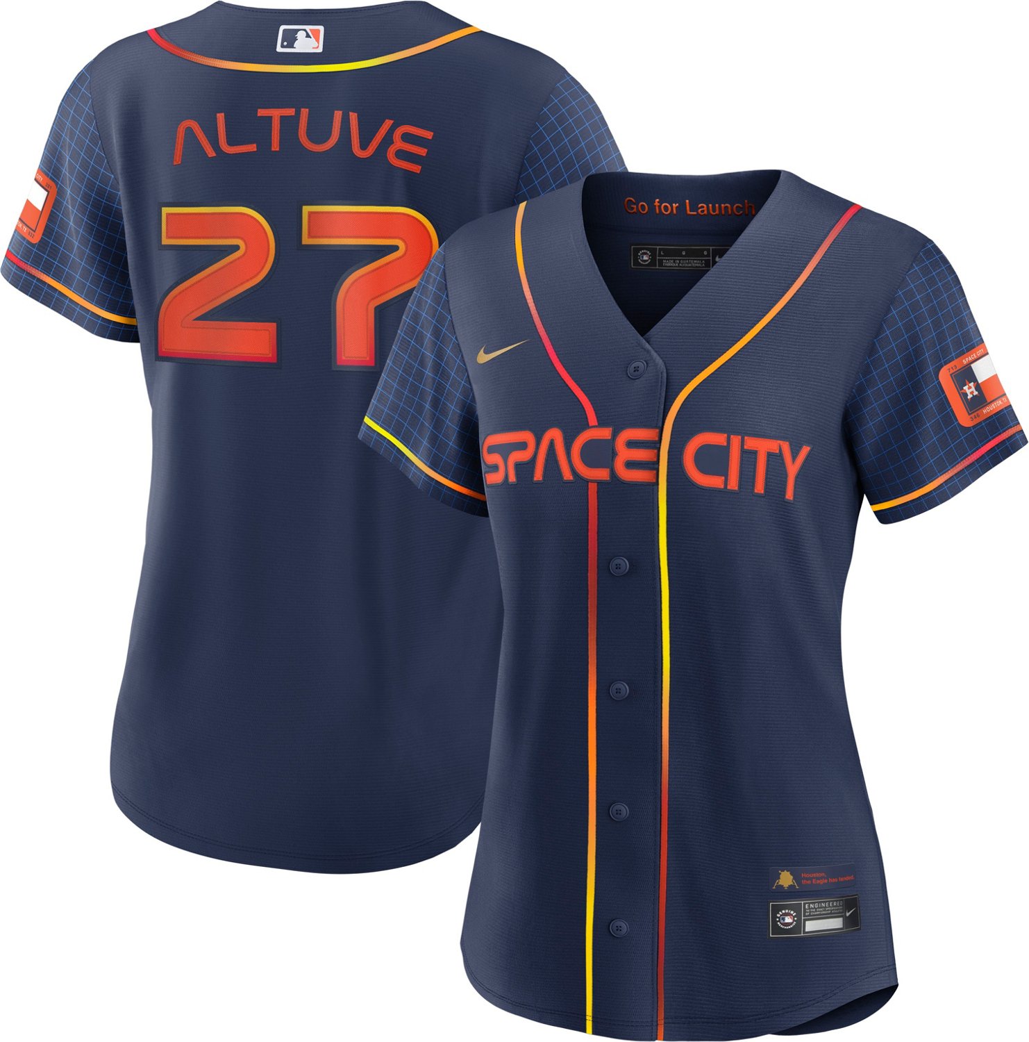 Houston Astros No27 Jose Altuve Gold 2016 All-Star American League Women's Stitched Jersey