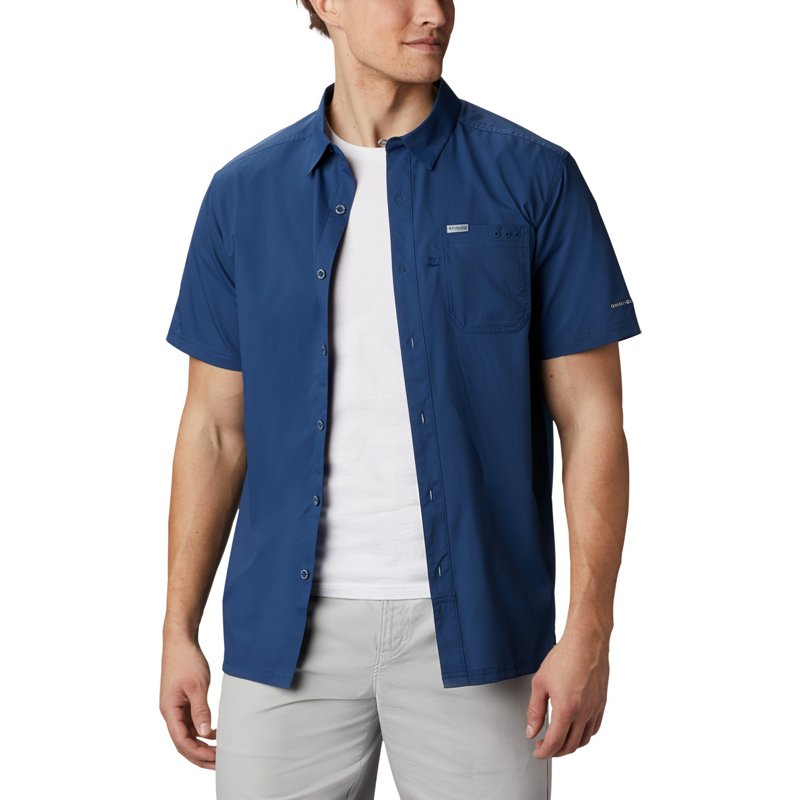 Columbia Sportswear Men's Slack Tide Camp Button Down Shirt Carbon, Small - Men's Fishing Tops at Academy Sports