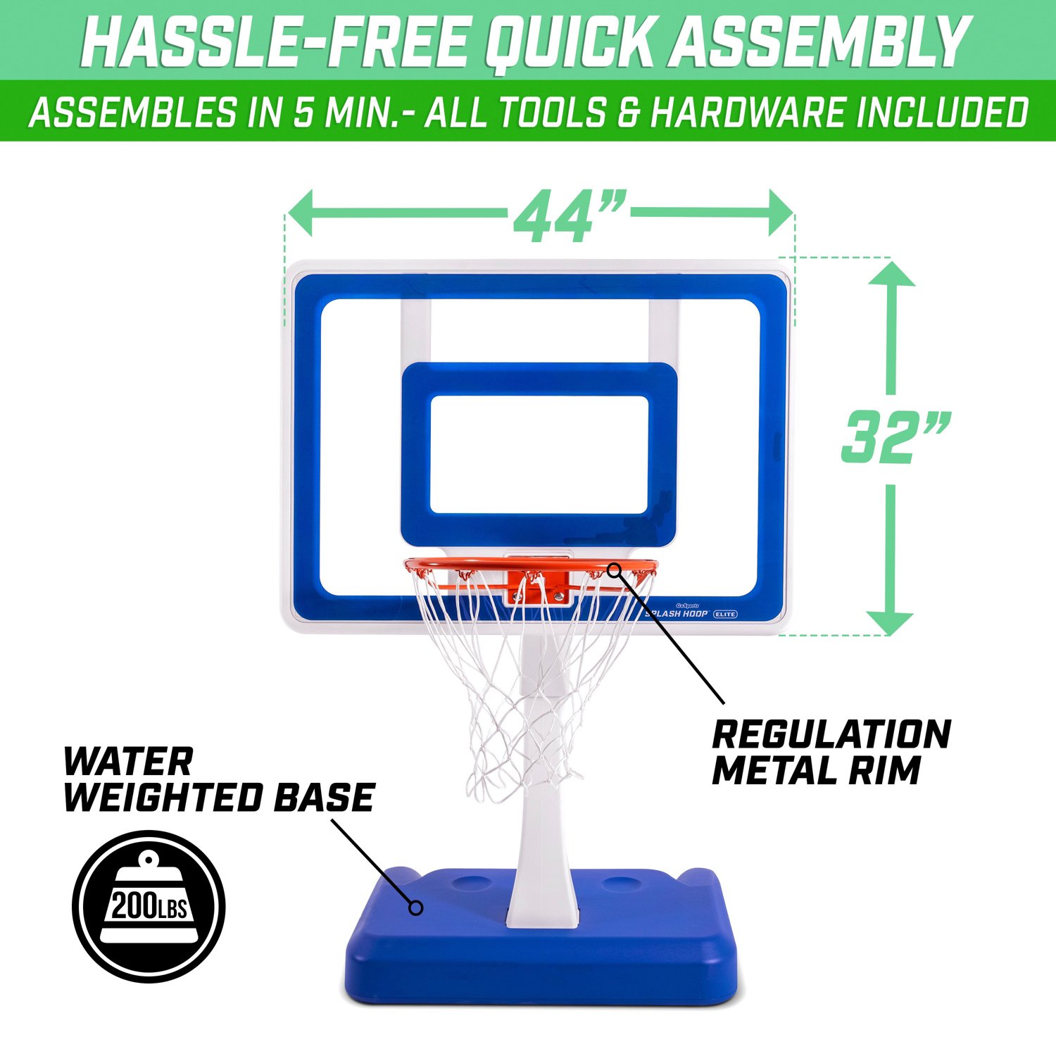 GoSports Splash Hoop ELITE Swimming Pool Basketball Hoop