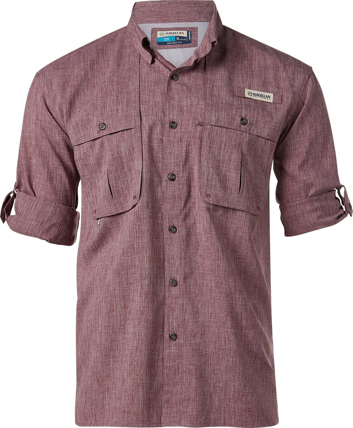 Magellan Outdoors Men's Aransas Pass Heather Long Sleeve Fishing Shirt - view number 3