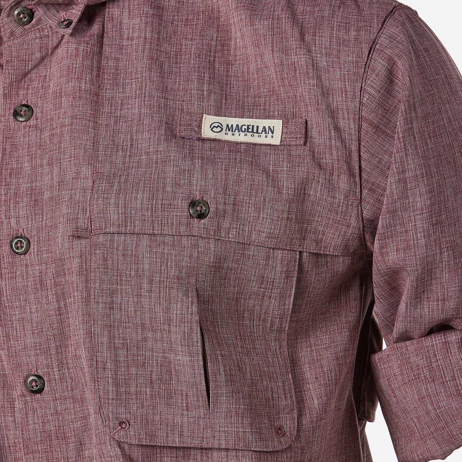 Magellan Outdoors Men's Aransas Pass Heather Long Sleeve Fishing Shirt - view number 4