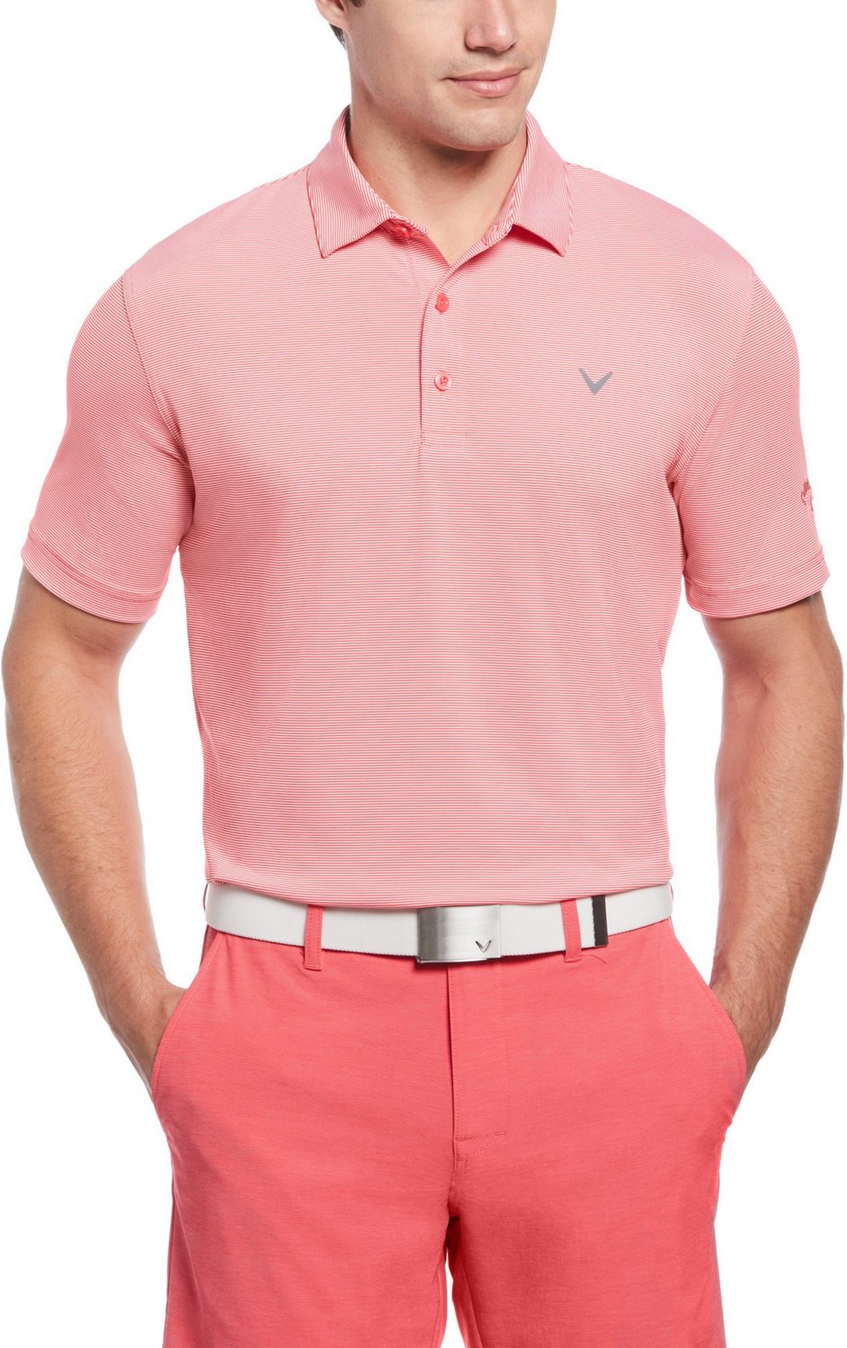 Callaway Men's Pro Spin Fine Line Stripe Golf Polo Shirt BrickSeek
