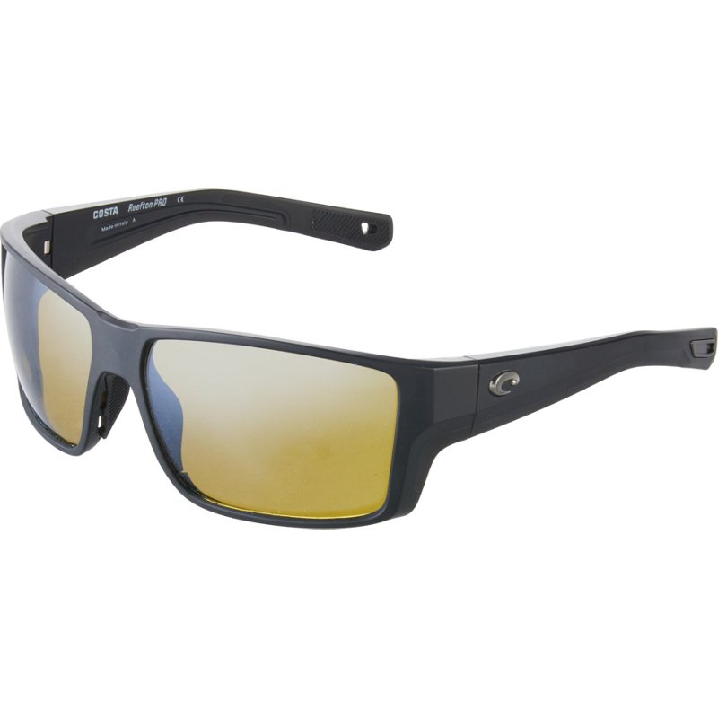 Costa Del Mar Costa Reefton Pro Matte Black Sunglasses w/Sunrise Silver Mirror 580G Lenses 06S9080-90800663