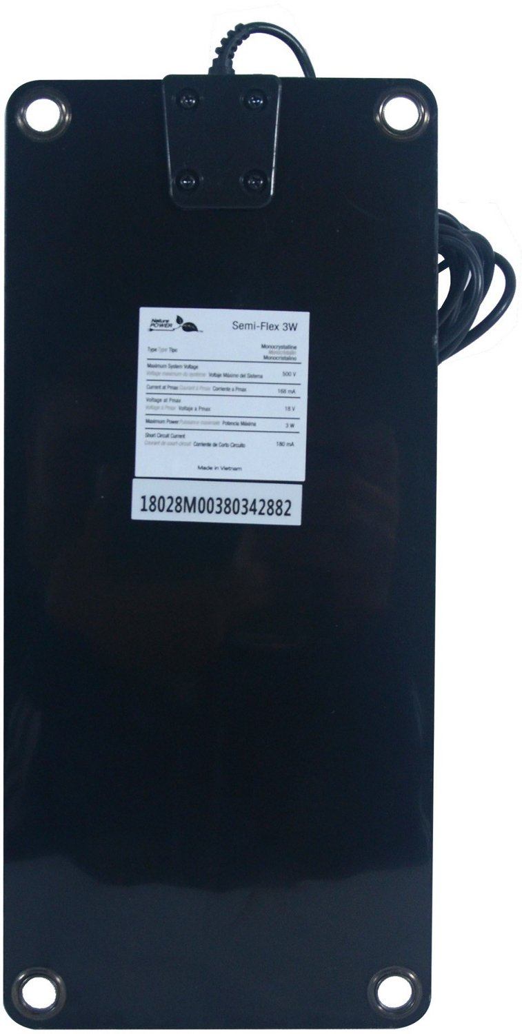 Nature Power 3W Semiflex Monocrystalline Solar Panel Battery Trickle Charger                                                     - view number 4