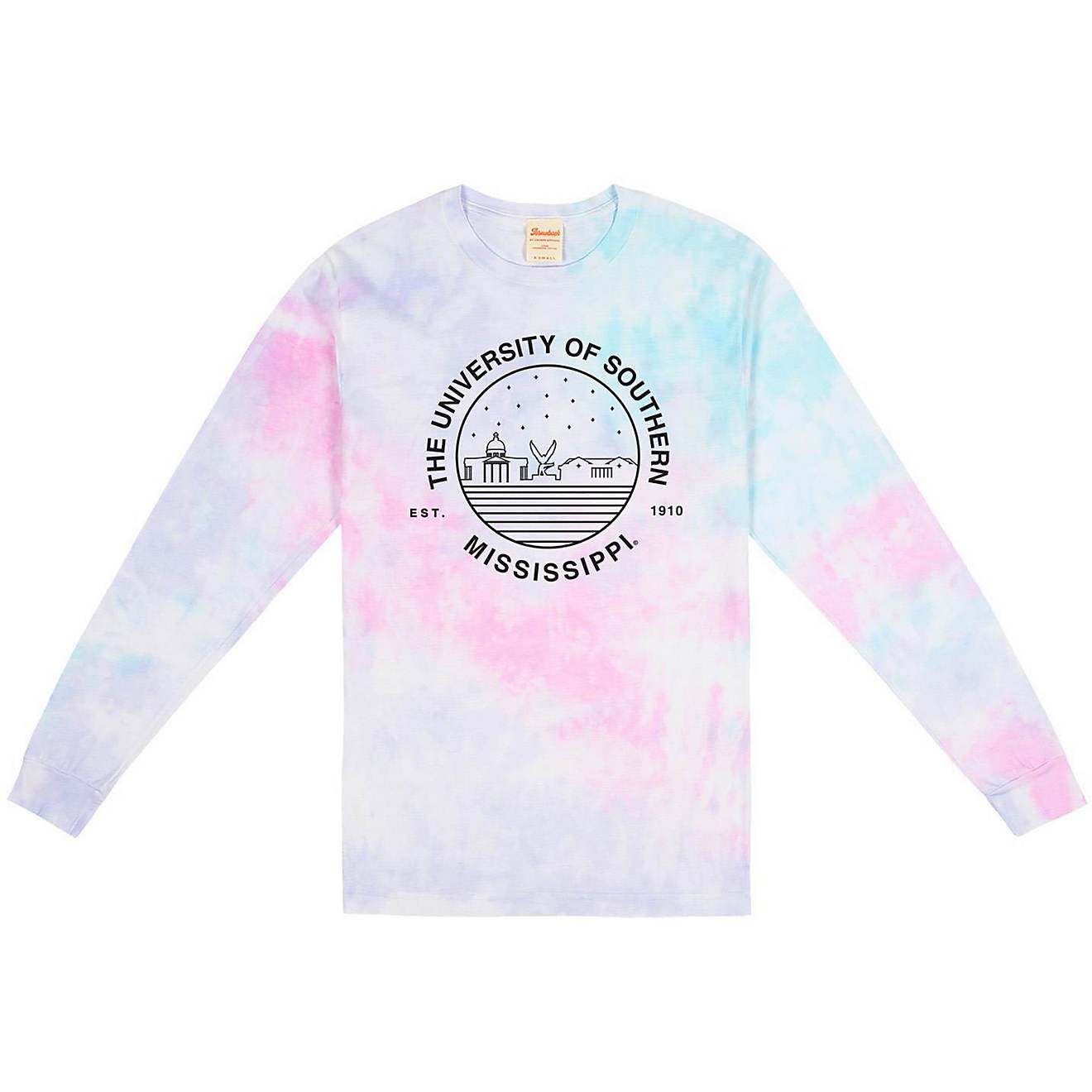 Uscape Apparel Women's University of Southern Mississippi Pastel Tie Dye Long Sleeve T-shirt                                     - view number 1