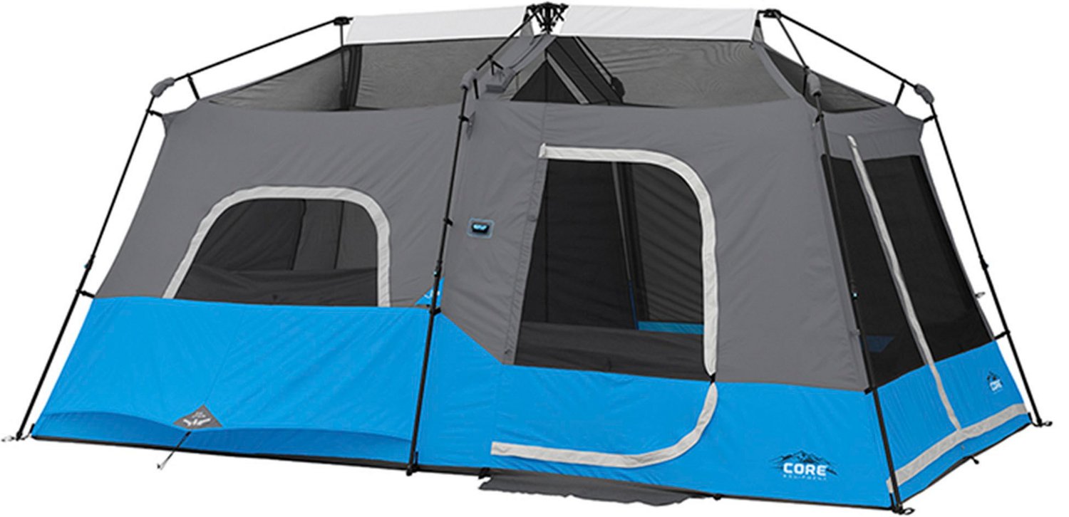 CORE Equipment Instant Lighted 9 Person Cabin Tent Academy