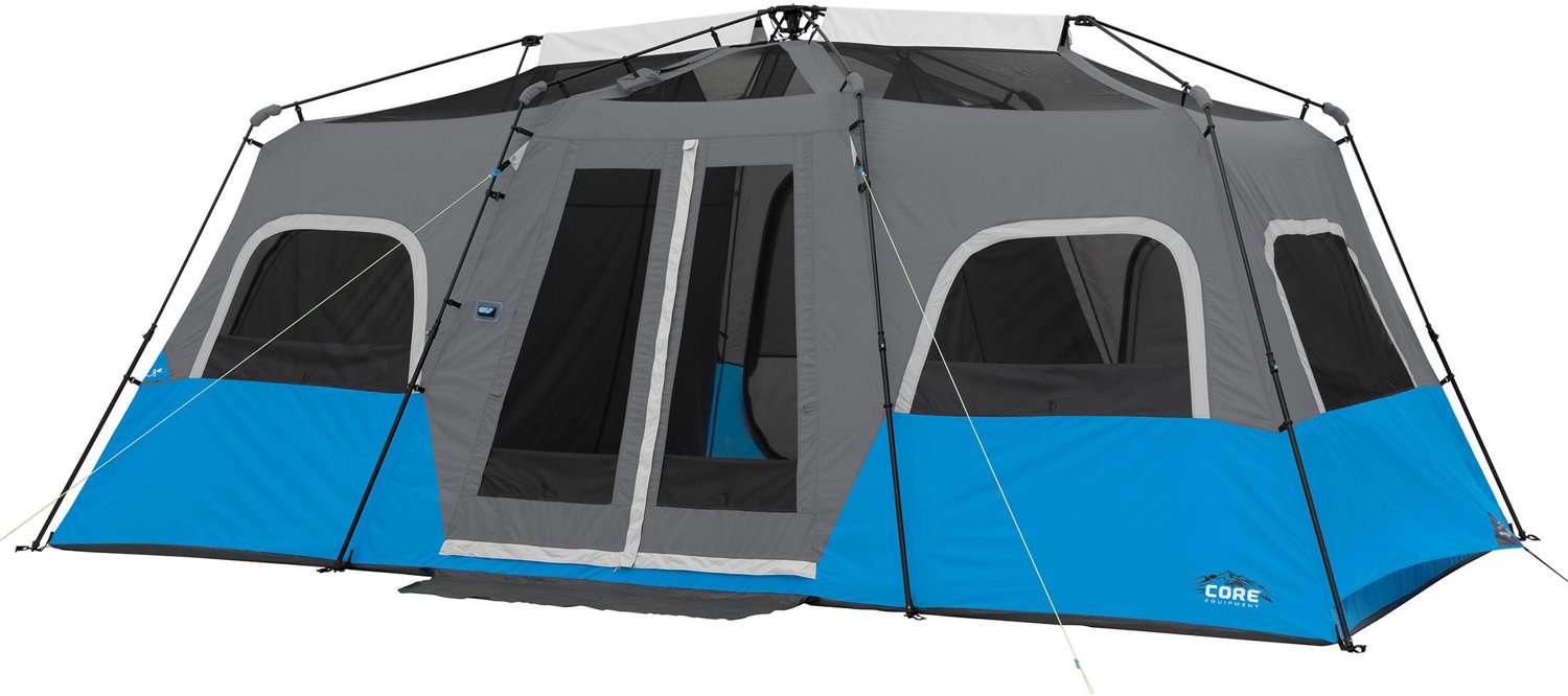 CORE Equipment Instant Lighted 12 Person Cabin Tent Academy