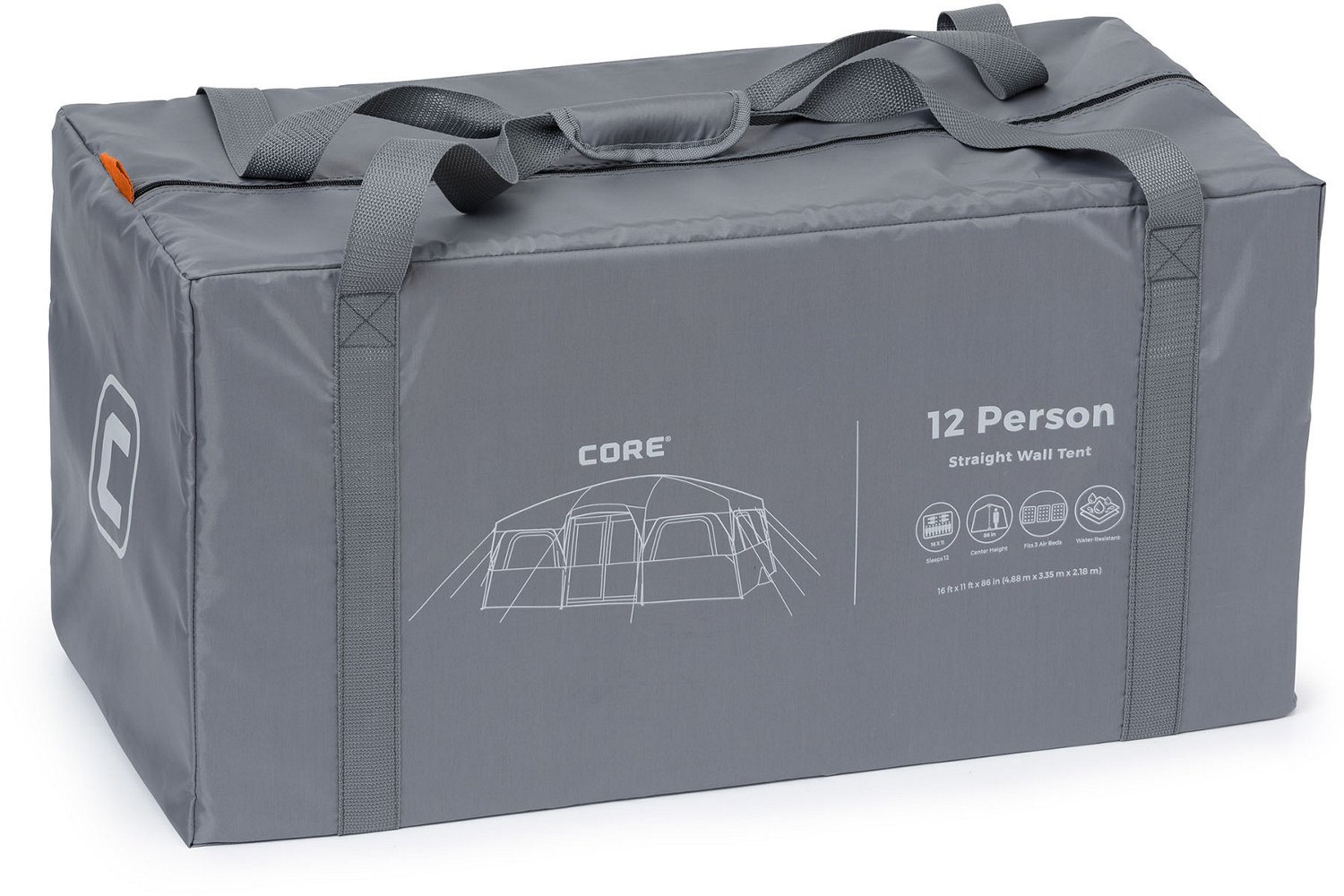 CORE Equipment 12 Person Straight Wall Tent                                                                                      - view number 10