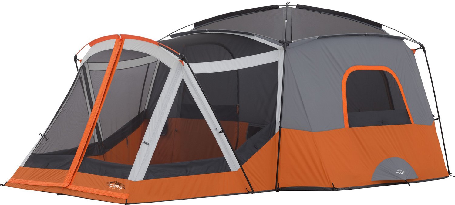 Core 10 Person Instant Cabin Tent with Screen Room 14' x 10', Grey