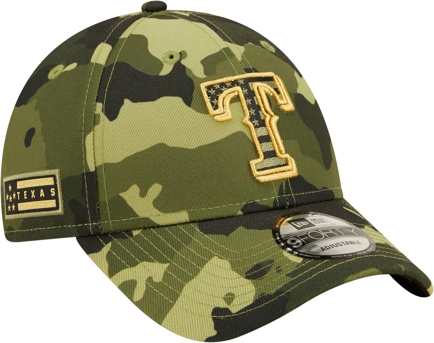 New Era Men's Texas Rangers Camo AFD 9FORTY Cap | Academy