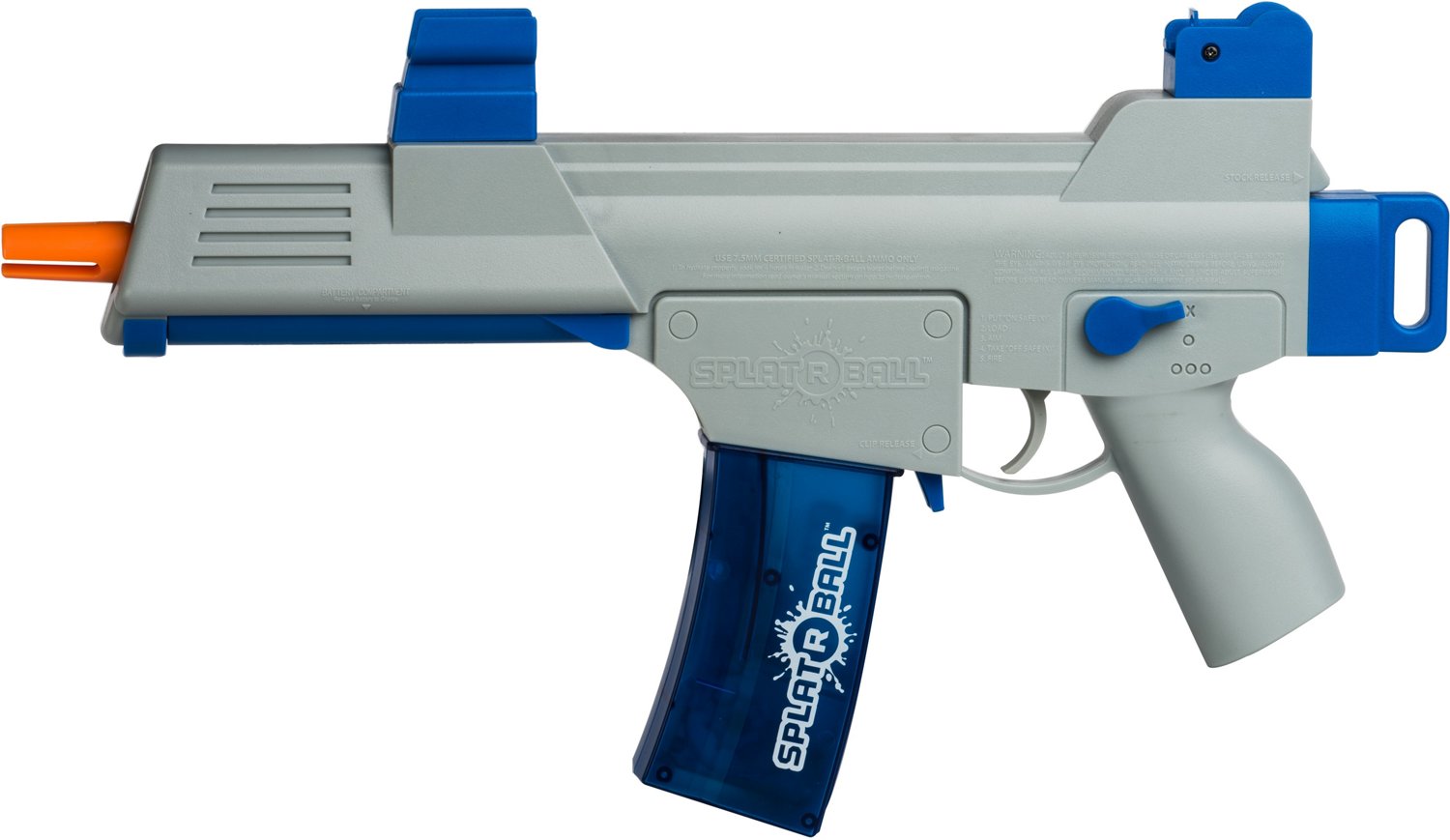 Large Gel Ball Blaster with Drum & Mag, Automatic and Manual Splatter  Blaster, Electric Splat Blaster (Blue)