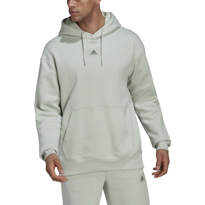 adidas Men's Essentials Feelvivid Hoodie Green Light, X-Large - Men's Athletic Fleece at Academy Sports product image