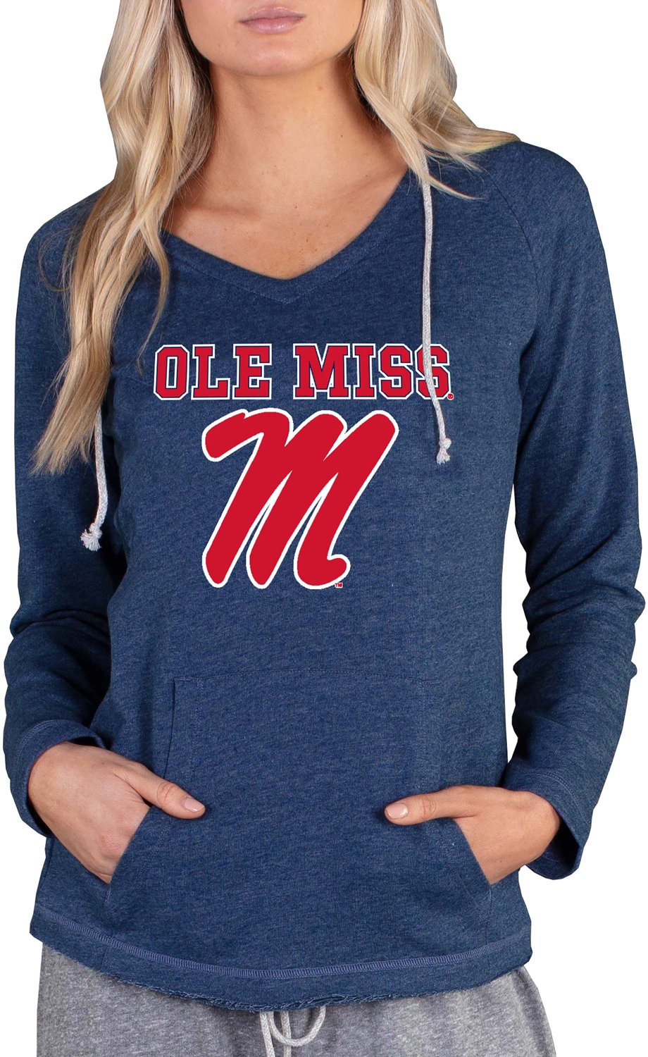 College Concepts Women’s University of Mississippi Mainstream Hooded Long Sleeve Shirt