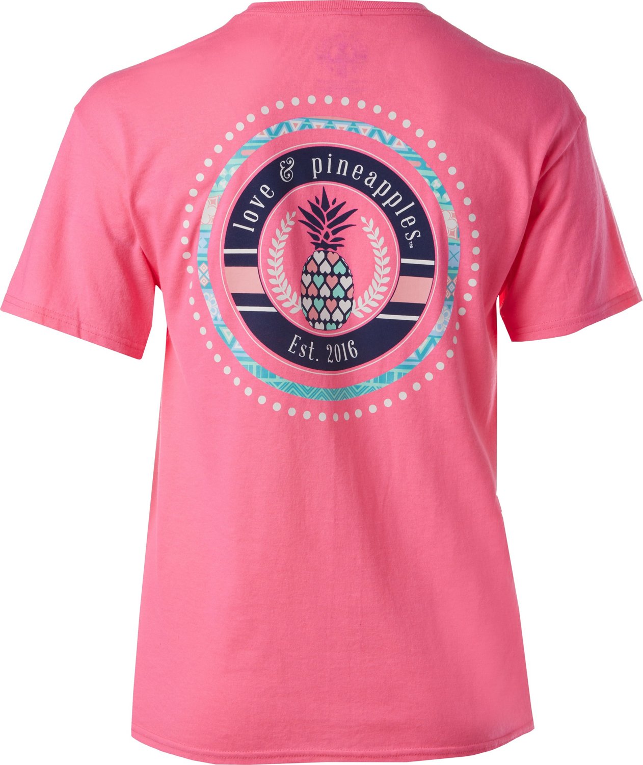 Love & Pineapples Women's Pattern Logo Graphic T-shirt | Academy