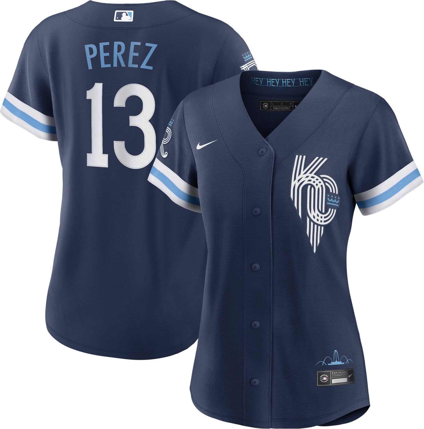 Salvador Perez Kansas City Royals Baby Blue Nike Jersey Size XL