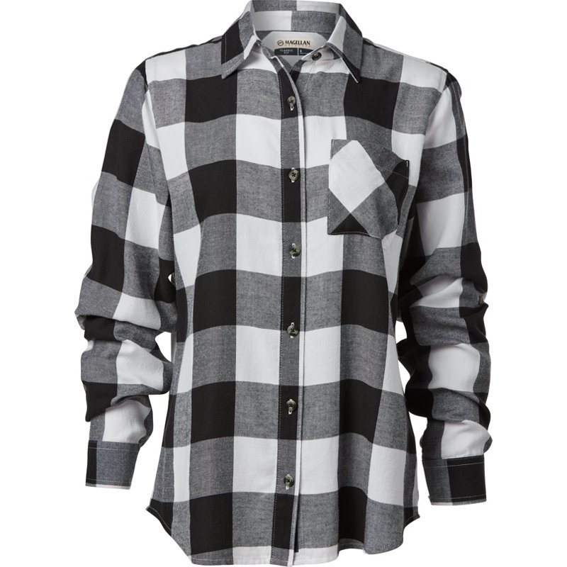 Magellan Outdoors Women's Willow Creek Flannel Shirt Black/White, Small - Women's Outdoor Short-Sleeve Tops at Academy Sports product image