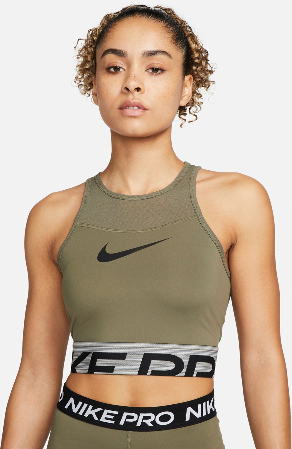 Nike Women's Pro GRX Sleeveless Crop Top Academy