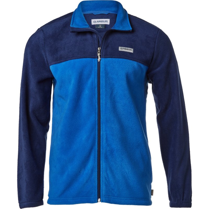 Magellan Outdoors Men’s Arctic Fleece Colorblock Jacket Blue - Men's Fleece at Academy Sports product image