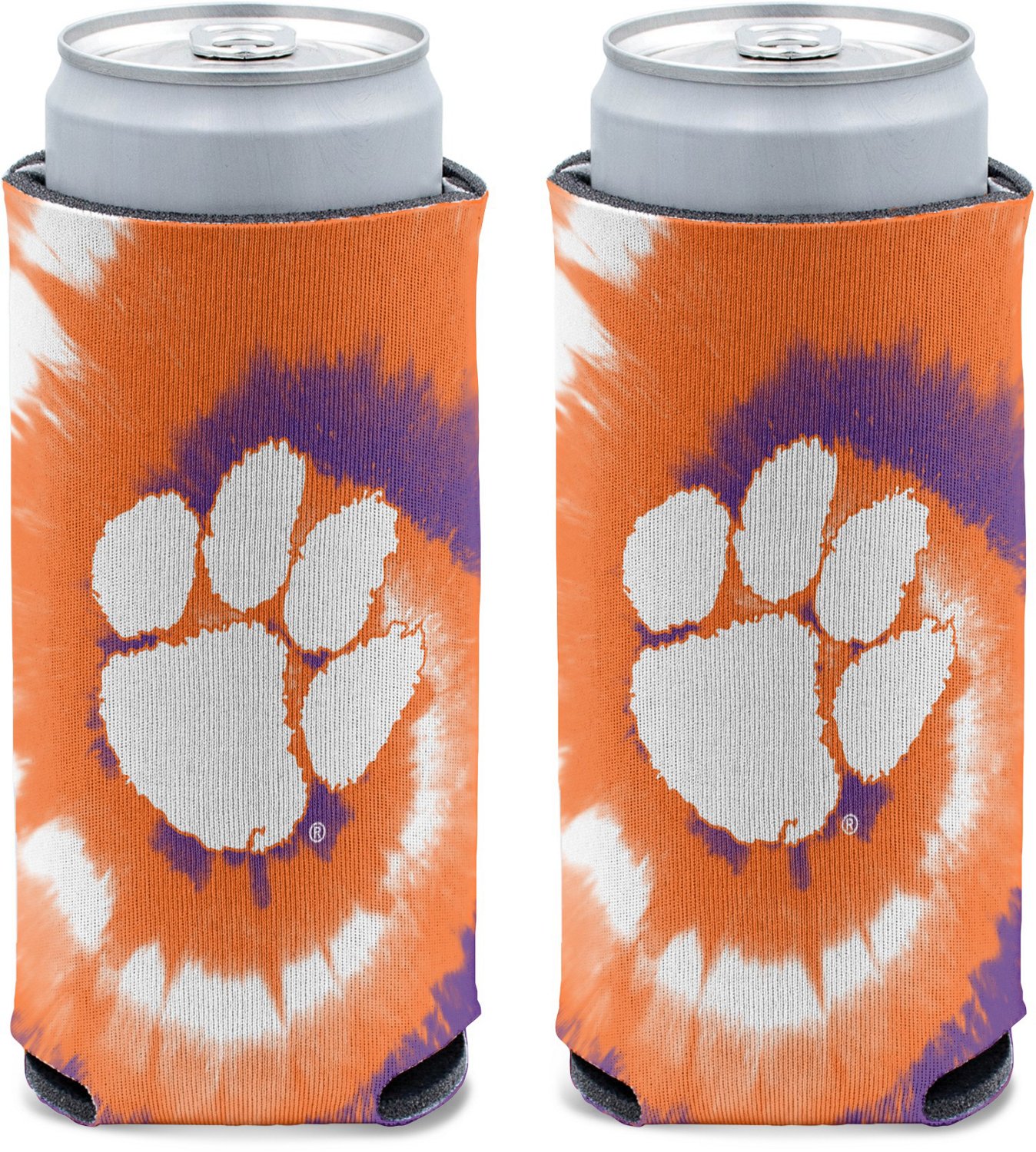 WinCraft Clemson University 12 oz Tie Dye Slim Can Cooler