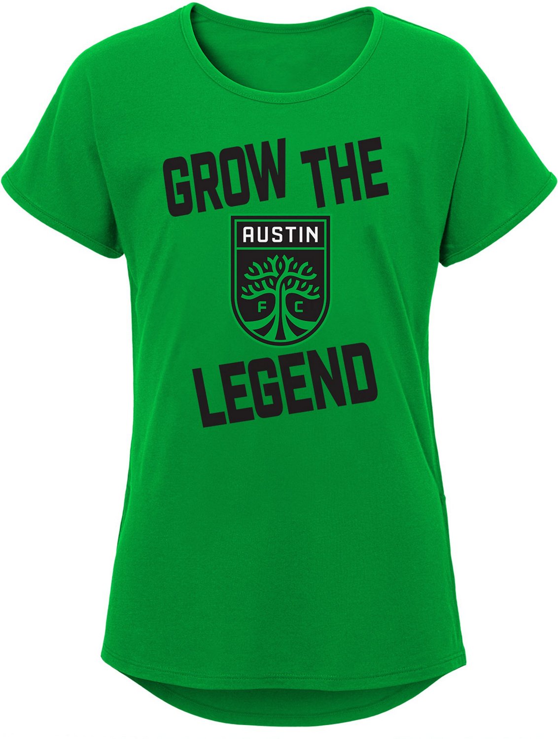 Outerstuff Girls' Austin FC Love The Slogan Dolman Graphic Short Sleeve T-shirt