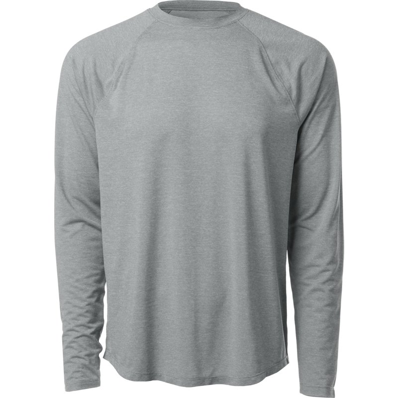 BCG Men’s Turbo Texture Long Sleeve T-Shirt Silver, 2X-Large - Men's Athletic Performance Tops at Academy Sports product image