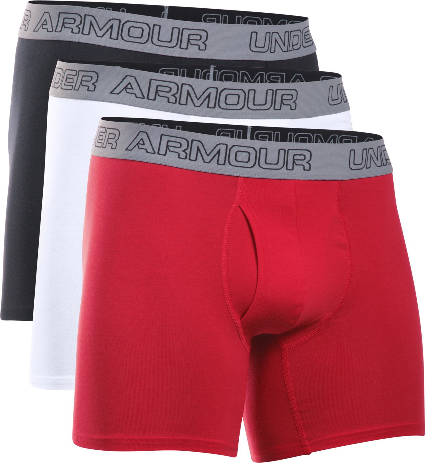 Buy Under Armour Men's Tech™ 6-Inch Boxerjock® Boxers (2 Pack) Black in KSA  -SSS