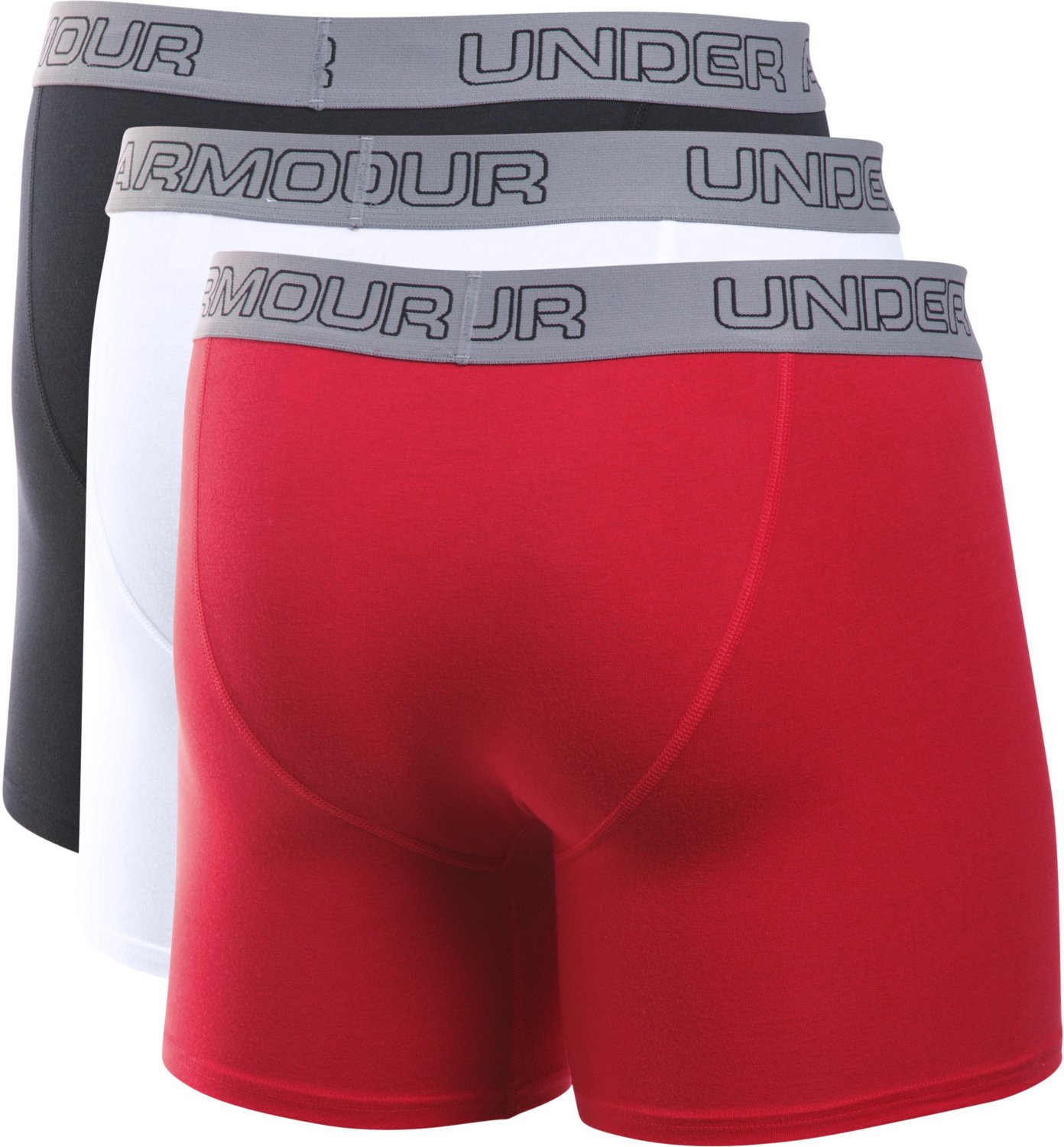 Under Armour Men's Charged Cotton Stretch 6 in Boxerjock Boxer Briefs 3-Pack - view number 5