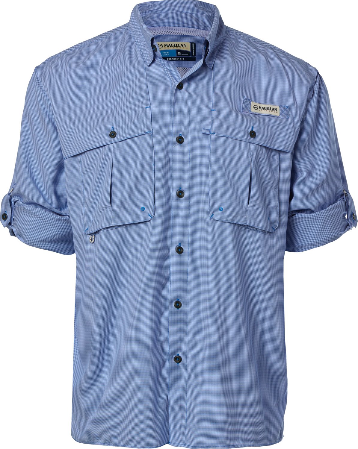 Magellan Outdoors Men's Aransas Pass Mini Check Long Sleeve Fishing Shirt - view number 5