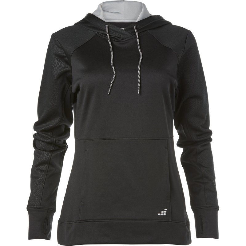 BCG Women's Embossed Performance Fleece Long Sleeve Hoodie Black, X-Large - Women's Athletic Fleece at Academy Sports product image