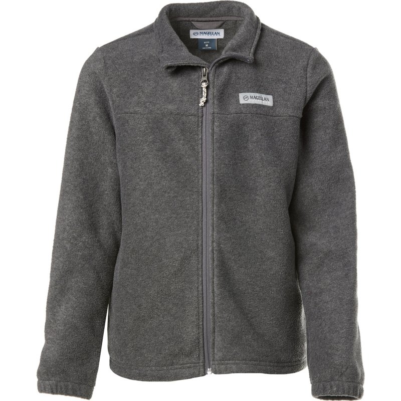 Magellan Outdoors Boys’ Arctic Fleece Full-Zip Jacket Gray Dark, Large - Boy's Ski Outerwear And Fleece at Academy Sports product image