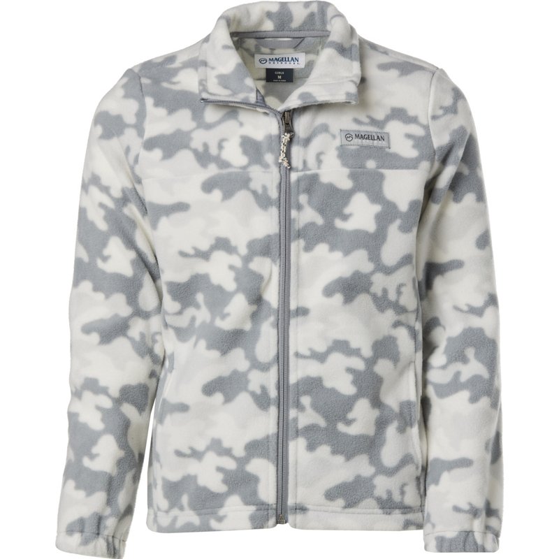 Magellan Outdoors Girls’ Arctic Fleece Woodland Camo Jacket Gray, Small - Girl's Ski Outerwear And Fleece at Academy Sports product image