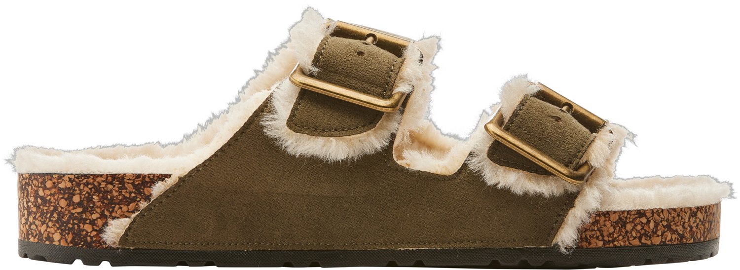 Magellan Women's 2 Buckle Faux Suede Slipper Academy