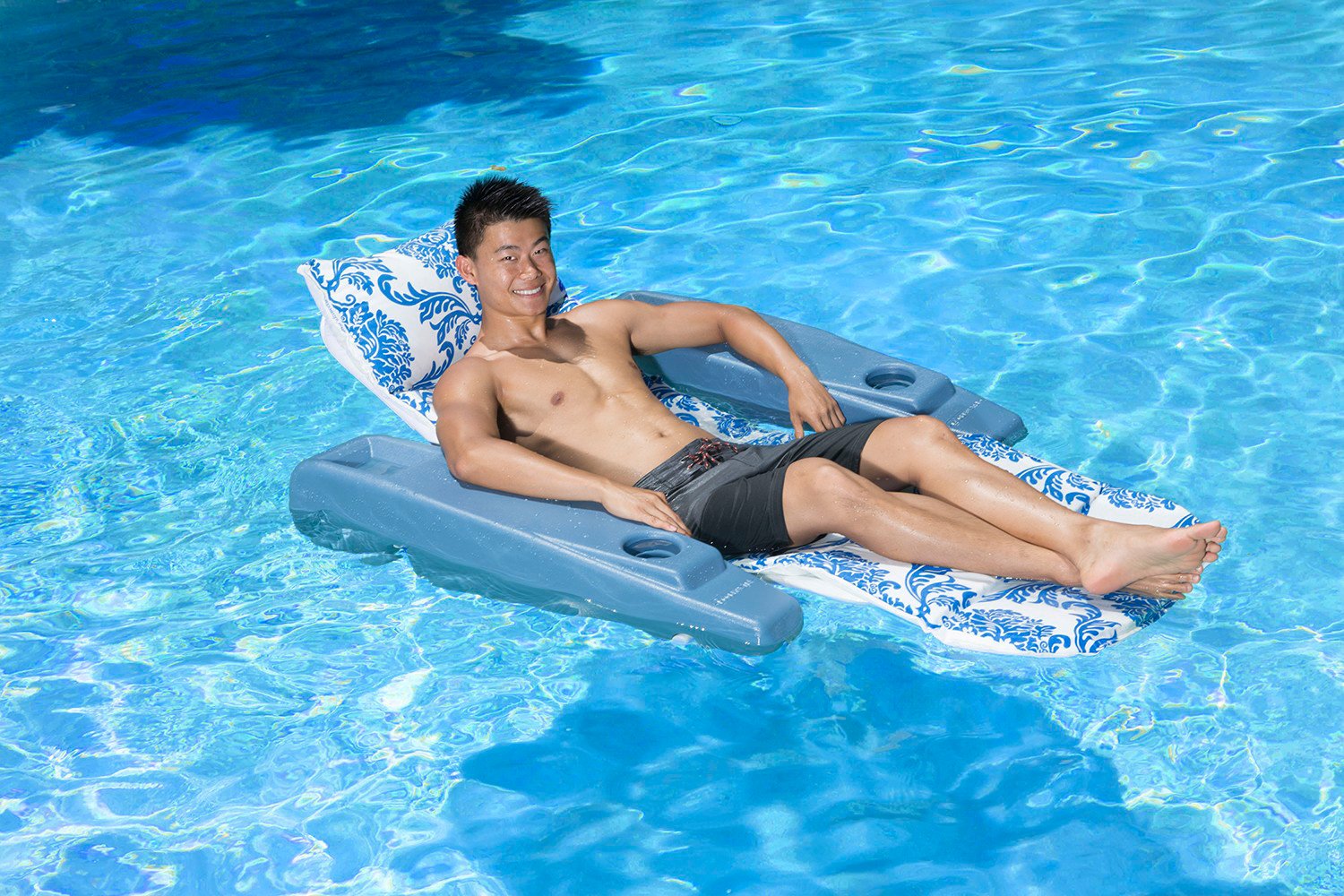 Rio Royal Hawaiian Adjustable Floating 1 Person Pool Chaise Lounge