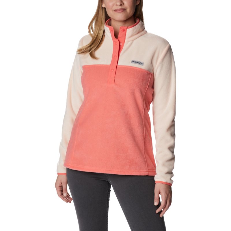 Columbia Sportswear Women's Benton Springs Half Snap Pullover Pink, Small - Women's Outdoor Short-Sleeve Tops at Academy Sports product image