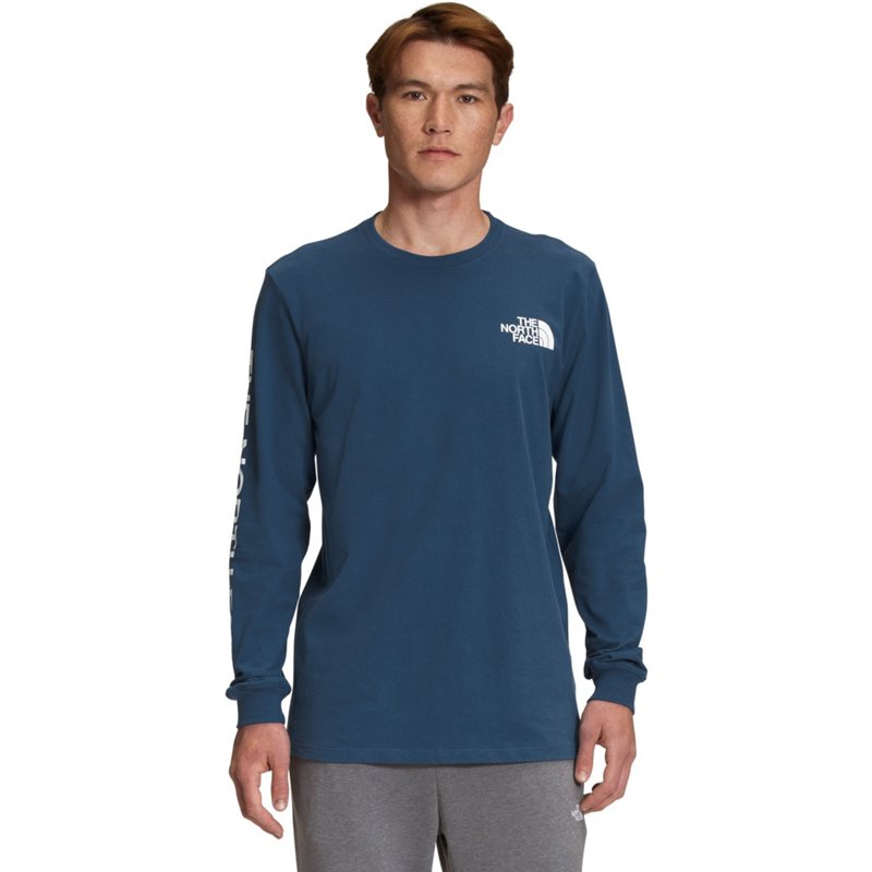 The North Face Men's Hit Long Sleeve T-Shirt Blue/White, 2X-Large - Branded Graphic T's at Academy Sports product image