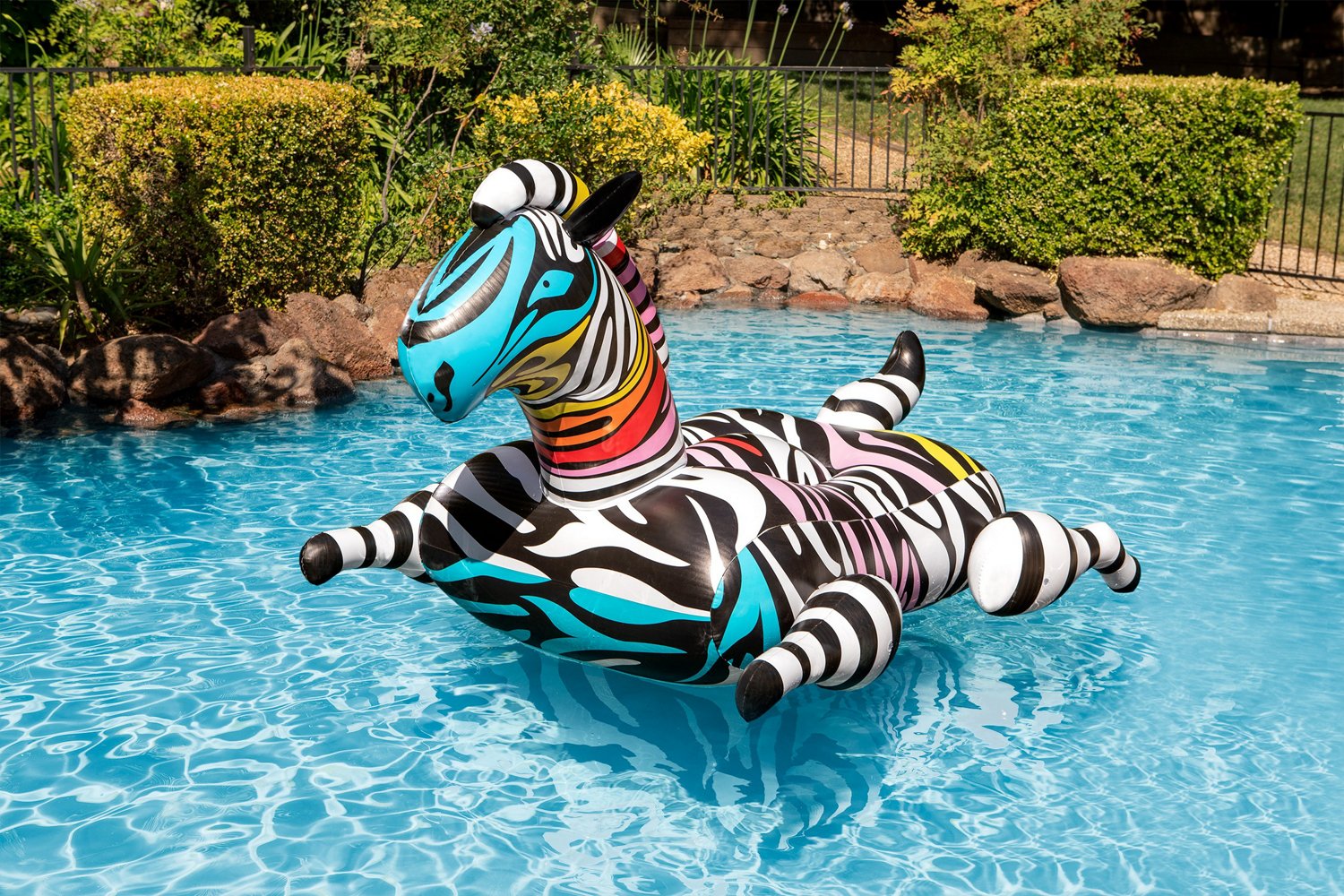 Poolmaster Oversized Zany Zebra Jumbo Pool Float Academy