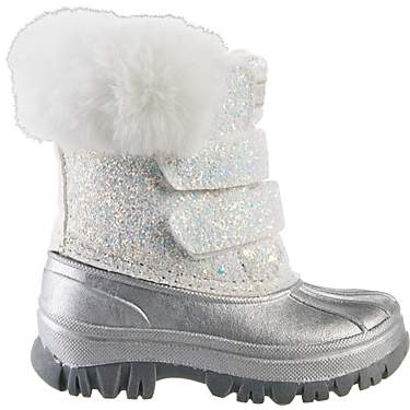 Magellan Outdoors Toddler Girls’ Glitter Hook-and-Loop Closure Faux Fur Boots                                                 