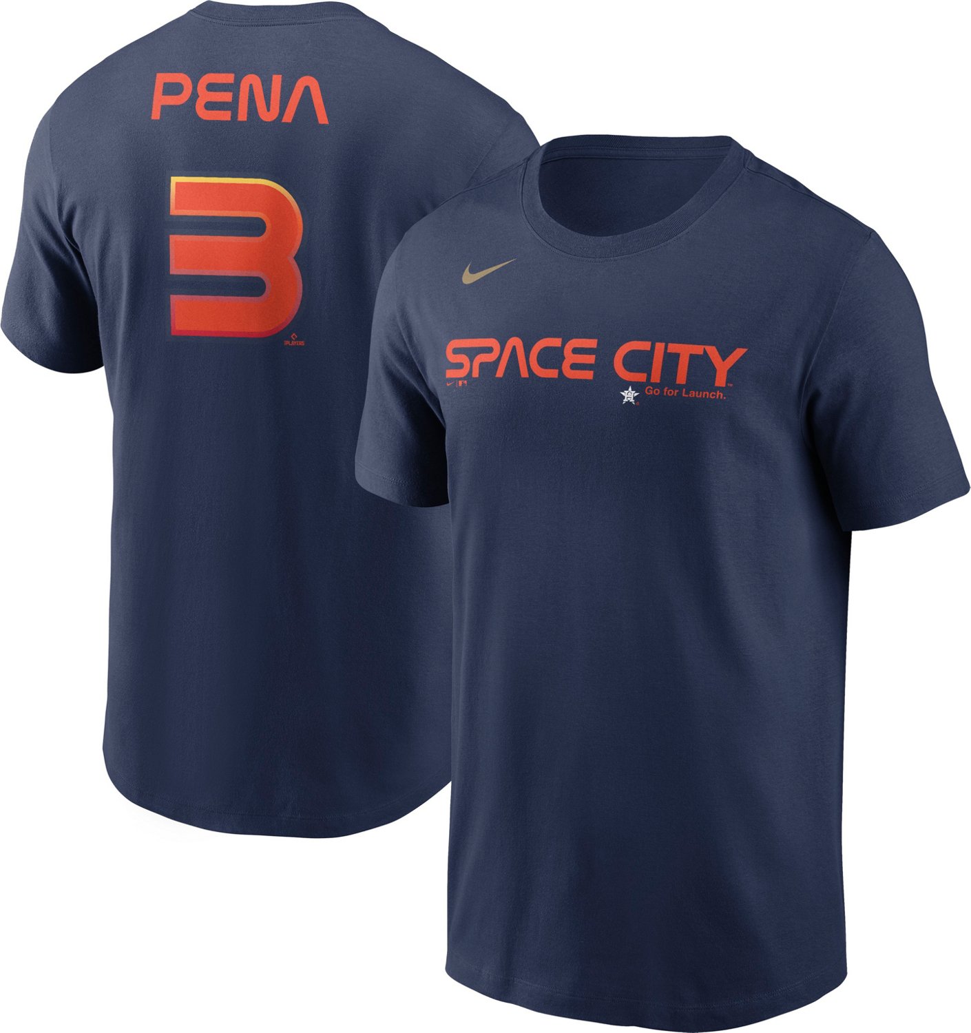 Nike Men's Houston Astros Jeremy Pena #3 City Connect Short Sleeve T ...