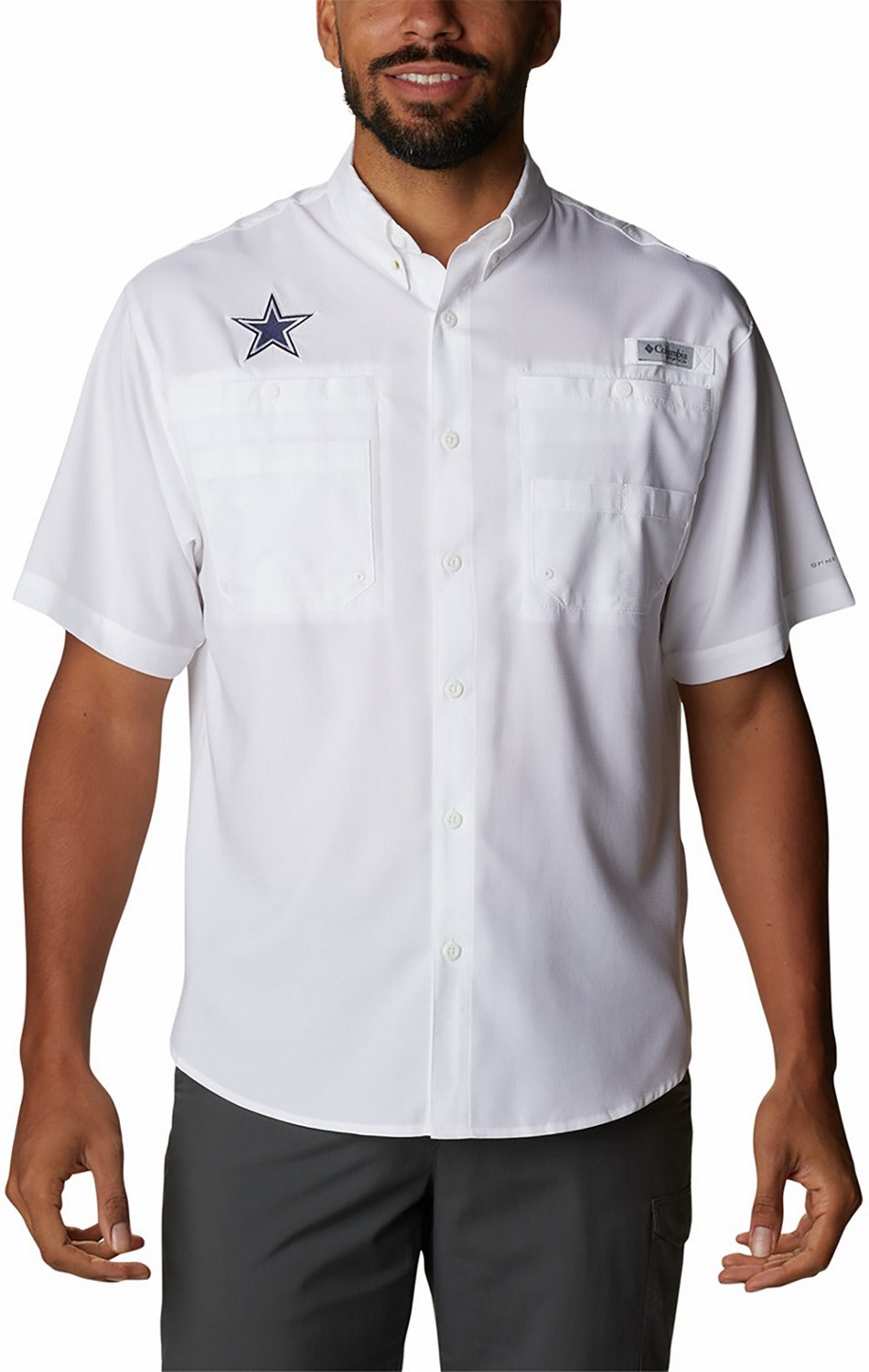 Houston Astros Columbia Tamiami Omni-Shade Button-Down Shirt - Navy